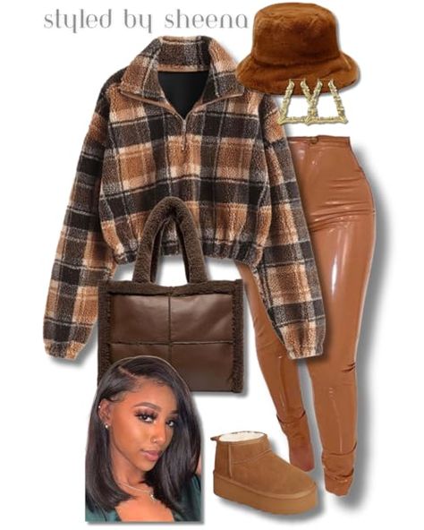 Amazon Baddie Outfits Winter, Black Women Outfits Fall, Amazon Clothes Black Women, Brown Fall Outfits Black Women, Winter Outfits Going Out Night, Amazon Outfits Women Fall 2023, Shein Winter Outfit Ideas 2023, Amazon Outfits Black Women, Thanksgiving Outfit Black Women