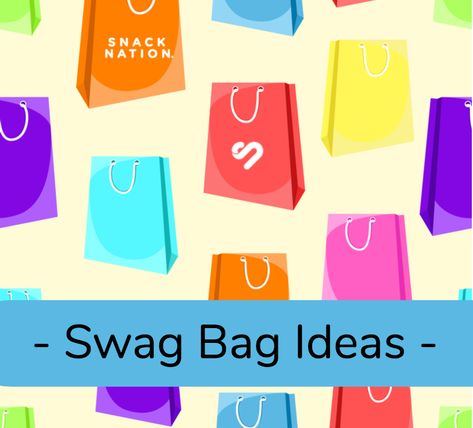 31 Best Swag Bag Ideas For Work, Events, & Clients In 2021 Goodie Bags For Work Event, Cheap Swag Bag Ideas, Event Swag Bag Ideas, Swag Bag Ideas Events, Swag Bags For Women, Conference Swag Bag Ideas, Swag Bag Ideas For Women, Goodie Bag Gift Ideas, Swag Bag Ideas