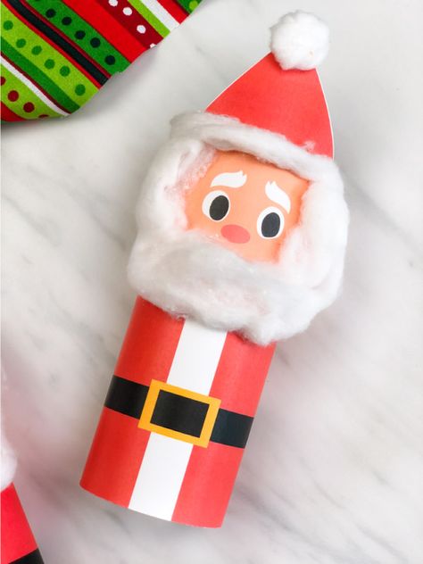 This easy toilet tube Santa Claus is fun Christmas craft for preschool children. Download the template in full color or black and white to color in! #simpleeverydaymom #kidscrafts #craftsforkids #christmascrafts #xmascrafts #santacrafts Olaf Craft, Toilet Paper Roll Craft, Santa Claus Crafts, Roll Craft, Christmas Toilet Paper, Santa Template, Headband Crafts, Fun Christmas Activities, Reindeer Craft