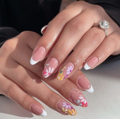 Pastel Pink Nails, Nails Floral, Nails 2024, Art Summer, Neon Nails, Prom Nails, Pretty Acrylic Nails, Floral Nails, Summer Nail