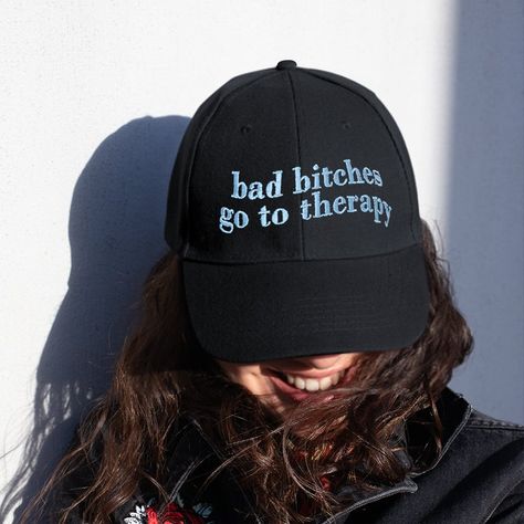 And you're the baddest bitch around. High quality satin stitch embroidery creates thick silky lettering. The perfect reminder for bad bitches... Tax Fraud, Funny Hats, Anti Social, Dog Names, Dad Hats, Baseball Cap, Trucker Hat, Baseball Hats, Comfort Fit