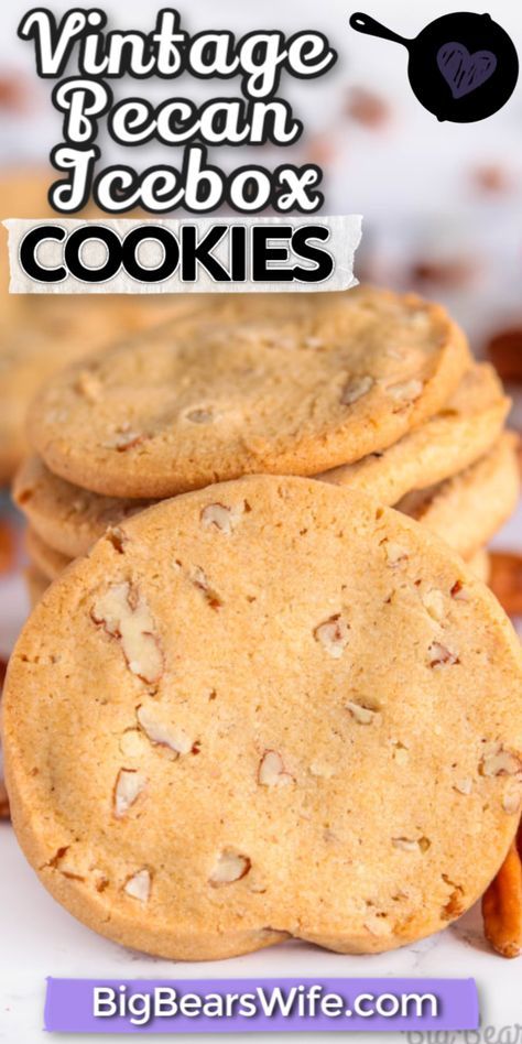 Sliced Cookies Recipes, Refrigerator Cookies Recipes Christmas, Refrigerator Oatmeal Cookies, Icebox Cookies Old Fashioned, Butter Pecan Roll Out Cookies, Coconut Refrigerator Cookies, Ice Box Cookies Old Fashioned, Refrigerator Cookies Recipes, Icebox Cookie Recipe