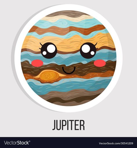 Solar System Cartoon, Solar System Clipart, Alphabet Wall Cards, Planet Crafts, Tata Surya, Planets Images, Jupiter Planet, Planet Vector, Planet Jupiter