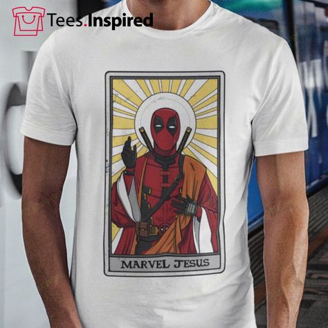 Marvel Jesus Deadpool Cosplay T-Shirt, Creative Marvel Gifts for All Ages Check more at https://teesinspired.com/product/marvel-jesus-deadpool-cosplay-t-shirt-creative-marvel-gifts-for-all-ages/ Marvel Jesus, Deadpool Mercs For Money, Superhero Graphic T-shirt For Streetwear, Deadpool And Wolverine Shirt, Deadpool Shirt, Deadpool Cosplay, Superhero Graphic T-shirt Fan Merchandise, Marvel Gifts, Trending Gifts