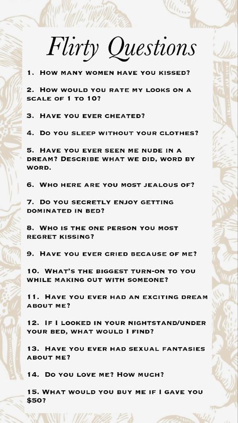 The question game is a game designed to spark conversation between friends. The game first starts off with someone asking the other player to choose a number (1-#). The first person then asks the player the question that corresponds to that number. Find out all the tea about your friends with this game of truth and of course, gossip! Question Asking Game, Truth Or Dare Questions Flirty, Flirty Questions Game, Choose Between Two Things Game Instagram, How To Start A Conversation With Someone, Number Question Game For Couples, Friend Games Questions, Choosing Between Two Things, Funny Question To Ask Your Boyfriend Fun