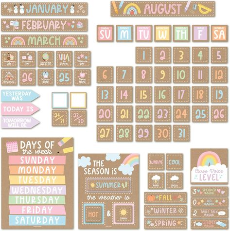 Rustic Classroom Calendar Set Bulletin Board - Bulletin Board Calendar For Classroom Elementary, Teacher Calendar Bulletin Board Sets, Preschool Calendar For Classroom, School Calendar For Classroom Circle Time Bulletin Board Preschool, Calendar Bulletin Board Ideas, Calendar For Classroom, Bulletin Board Calendar, Bulletin Board Accessories, Calendar Classroom, Calendar Bulletin Boards, Teacher Calendar, Preschool Calendar