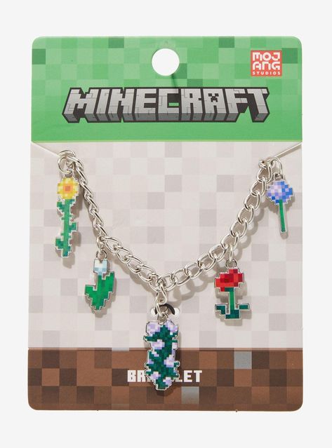 Minecraft Polymer Clay, Aroace Bracelet, Minecraft Jewelry, Minecraft Flowers, Minecraft Accessories, Minecraft Merch, Minecraft Items, Minecraft Gifts, Gifts For Gamers