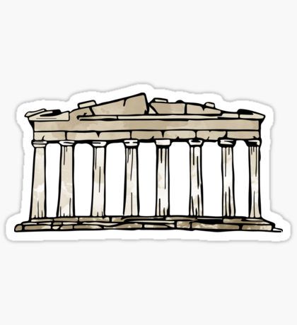 Greek Parthenon Sticker Sticker Greek Stickers, Greek Parthenon, Study Stickers, Homemade Stickers, Tumblr Stickers, Music Stickers, Scrapbook Stickers Printable, Travel Stickers, So Creative