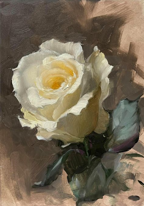 Nancy Medina, Gods Country, Rose Oil Painting, Dream Painting, Simple Acrylic Paintings, Daily Painting, Rose Art, Flower Art Painting, Rose Painting