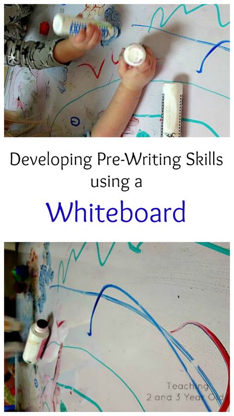 Developing Pre-Writing Skills - Teaching 2 and 3 Year Olds Montessori, Emergent Writing, Pre-k Writing, Early Childhood Literacy, Handwriting Activities, Pre Writing Activities, Preschool Fine Motor, Motor Development, Preschool Writing