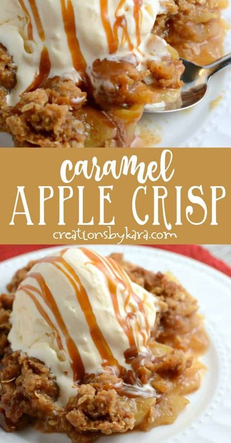 Best Apple Crisp Recipe, Crisp Desserts, Caramel Apple Crisp, Dessert Halloween, Crisp Apple, Apple Dessert Recipes, Thanksgiving Food Desserts, Apple Crisp Recipes, Fall Dessert Recipes