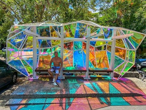 Bus Stops, Bus Shelter Design, Creative Bus Stop, Bus Stop Shelter, Futuristic Bus Stop, Bus Stop Design, Rain Shelter, Florida Images, Bus Shelters