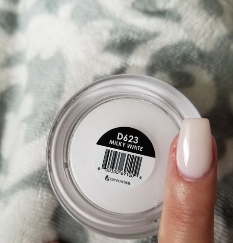 Kiara Sky Milky White Dip Milky White Nails, Dipped White Nails, Milky White Nail Dip Powder, White Dipping Powder Nails, Kiara Sky Milky White Dip Powder, Dip Powder Nails Sns Colors, Milky White Dip Powder Nails Opi, Opi Milky White Dip, Dip Powder White Nails