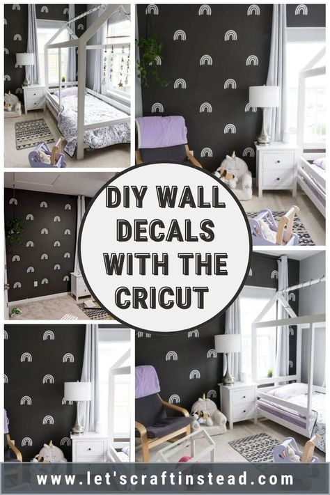 Cricut Wall Art Ideas Bedroom, Cricut Wall Decals Diy Bedroom, Cricut Playroom Decor, Cricut Projects Nursery, Diy Cricut Wallpaper, Cricut Wallpaper Ideas, Vinyl Decor Ideas Wall, Cricut Wall Decals Diy, Cricut Wallpaper