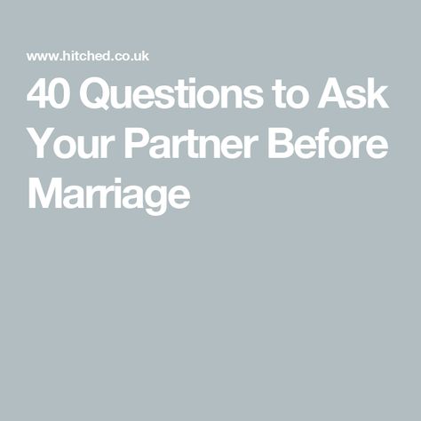 40 Questions to Ask Your Partner Before Marriage Premarital Questions, Premarital Counseling Questions, Hard Questions To Ask, Marriage Questions, 12 Questions To Ask, Marriage Expectations, Date Night Questions, Questions To Ask Your Partner, Boyfriend Questions