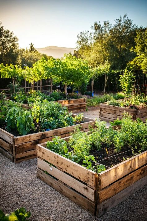 "Transform pallets into a beautiful garden bed with this DIY project! 🛠️🌿 Ideal for adding charm and practicality to your garden. 🌿✨ #UpcycledGardening #DIYProjects #RusticGarden" Upcycled Garden Beds, Repurposed Garden Beds, Garden Bed Design Layout, Pallet Planter Boxes Diy, Pallet Raised Bed, Pallet Garden Bed, Diy Garden Beds, Pallet Raised Garden Bed, Diy Pallet Garden