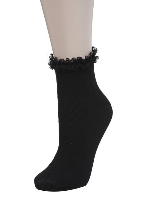 Black Lace Ankle Socks, Building Outfits, Frill Socks, Lace Ankle Socks, Cottagecore Clothes, Black Socks, Dress Socks, Black Laces, My Heart Is Breaking