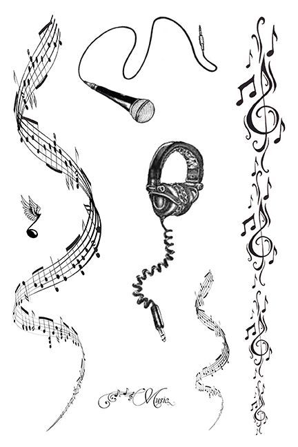 Sheet Music Tattoo, Music Tattoo Sleeves, Tre Kunst, Music Notes Tattoo, Tattoo Sheet, Music Tattoo Designs, Note Tattoo, Music Tattoo, Music Tattoos