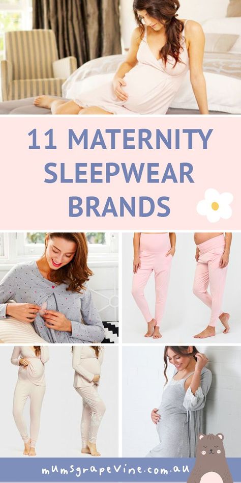 11 maternity PJ's for expecting mums We take a look at the best maternity sleepwear to keep mums comfy, from nursing nighties to over the bump pyjama pants. #maternity #pregnancy #maternitysleepwear #nursingnightie #pregnancypjs #nursingpjs #mumsgrapevine Pregnancy Pjs, Maternity Pjs, Maternity Pyjamas, Nursing Pjs, Maternity Pajama Set, Nursing Pajama Set, Maternity Lounge Wear, Maternity Nursing Pajamas, Maternity Nightwear