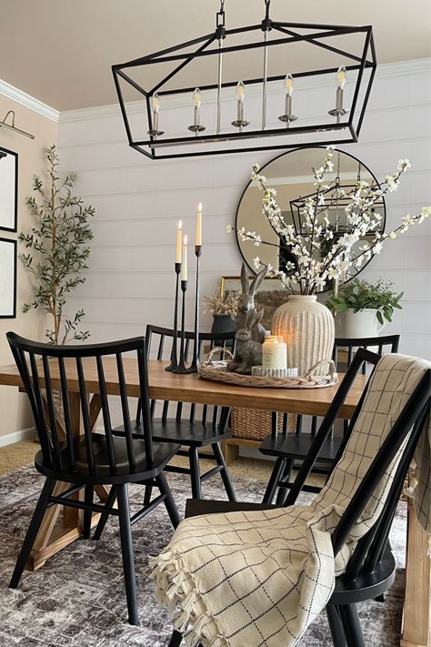 Shop Magnolia Home by Joanna Gaines x … and other curated products on LTK, the easiest way to shop everything from your favorite creators. How To Decorate A Farmhouse Table, Magnolia Home Decor Ideas, Parisian Modern Dining Room, Dining Table Metal Chairs, Rustic Dining Room Decor Ideas, Open Concept Dining Room And Living Room, Decorating Buffet Table In Dining Room, Joanna Gaines Decorating Ideas, Wood Table With Black Chairs