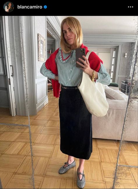 Blanca Miro Style, Long Skirt Outfits, Winter Inspo, Fashion Moments, Classy Work Outfits, Work Looks, Spring 2024, Comfy Casual, Skirt Outfits