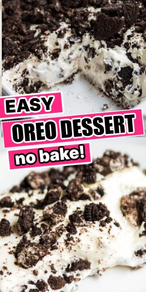 Dessert With Cool Whip, Oreo Pudding Dessert, Oreo Fluff Dessert, Oreo Cookie Dessert, Oreo Dessert Easy, No Bake Oreo Dessert, Easy Pudding, Cool Whip Desserts, Popular Desserts Recipes