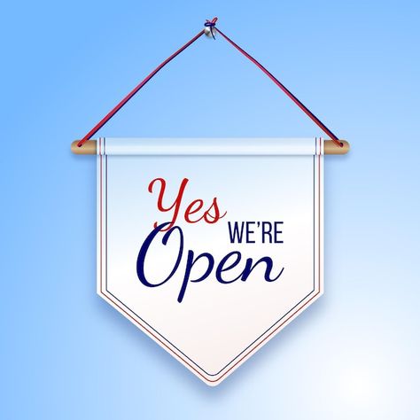 Open For Business Sign, We're Open Sign, We Are Open Sign, Brochure Design Layouts, Open Sign, Adobe Design, Small Business Quotes, Sign Illustration, Waxing Services