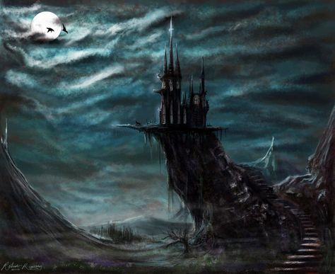 Evil Castle by ~symbols3D on deviantART Vampire Castle, Dracula Castle, Castle Background, Dark Castle, Last Unicorn, Gothic Fantasy Art, Vampire Art, High Resolution Wallpapers, Full Hd Wallpaper