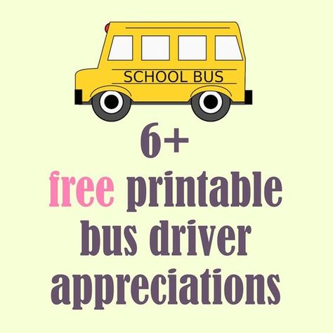 Free printable school bus driver appreciations - round-up | MeinLilaPark – DIY printables and downloads: Bus Driver Appreciation Gifts, School Bus Driver Gift Ideas, School Bus Driver Appreciation, School Bus Safety, Bus Safety, Bus Driver Appreciation, Appreciation Gifts Diy, Bus Driver Gifts, Printable School