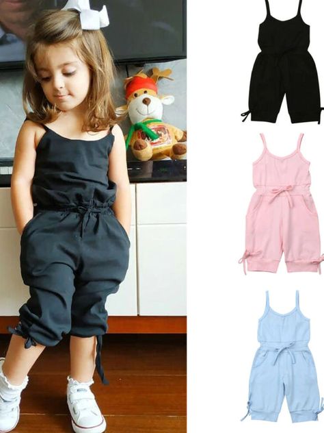 Baby Jumpsuit Girl, Jumpsuit Outfit For Kids, Toddler Summer Outfits Girl, Girls Spring Outfits Kids, Jumpsuits For Kids, Kids Casual Wear, Kids Summer Outfits, Kids Summer Outfits Girls, Jumpsuit Ideas