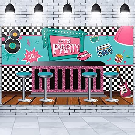 Amazon.com : 50s party decorations 50s Party Decorations, Grease Theme, 50s Theme Parties, 50s Photos, 50s Rock And Roll, Rock N Roll Party, Fest Temaer, Soda Shop, Rock & Roll