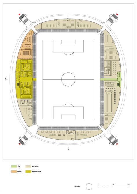 Gallery of In Progress: FC Bate Borisov Football Stadium / OFIS - 15 Stadium Architecture Plan, Football Stadium Architecture, Football Architecture, Stadium Plan, Site Development Plan, Stadium Architecture, Floor Planner, Stadium Design, Soccer Stadium