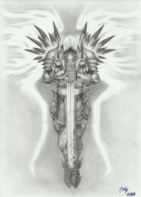 Angel Warrior Tattoo, Archangel Michael Tattoo, St Michael Tattoo, Archangel Tattoo, Knight Tattoo, Angel Gabriel, Warrior Tattoos, Grace Of God, Religious Tattoos