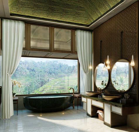 Mandapa, A Ritz-Carlton Reserve by Brizo reference projects | Manufacturer references Unique Bathrooms, Hindu Temples, Dream Bath, Bali Hotels, Dream Places, Travel Bug, Bath Room, Ritz Carlton, Dream Vacation