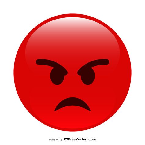 Red Angry Emoticon  - https://www.123freevectors.com/red-angry-emoticon-85391/ Angry Emoji Face, Angry Images, Angry Emoticon, Red Emoji, Chat Cute, Angry Mood, Angry Smiley, Angry Emoji, Emotions Preschool