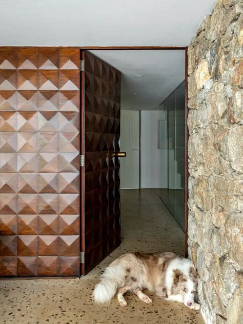 Mid Century Modern Renovation, Mid Century Modern Door, Modernist Interior, Modernist Home, House Wall Design, Mid Century Interior, Modern Architecture Interior, Modern House Interior, Modernist House