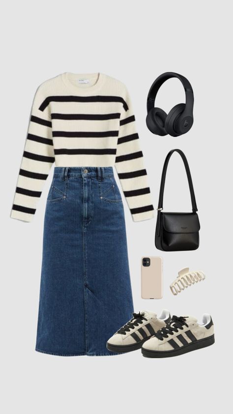 #school #college #basic #comfyoutfit #outfitinspo #outfits #fashion #fashioninspo #everydayoutfit Modest Outfits For School, College Outfits Skirt, Simple College Outfits, Minimalist Wardrobe Capsule, Girly Style Outfits, Modest Wardrobe, Modesty Outfits, Cute Outfits With Jeans, Modest Summer Outfits