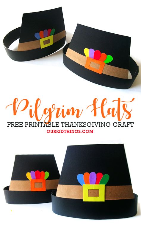 Pilgrim Hat Craft Fall Theme Crafts For Toddlers, November Activity For Kids, November Crafts For Kindergarteners, Craft For November, Crafts For November For Kids, Easy Crafts For Kids Thanksgiving, Thanksgiving Prek Craft, Simple Thanksgiving Crafts For Preschool, Pilgrims Activities For Preschool