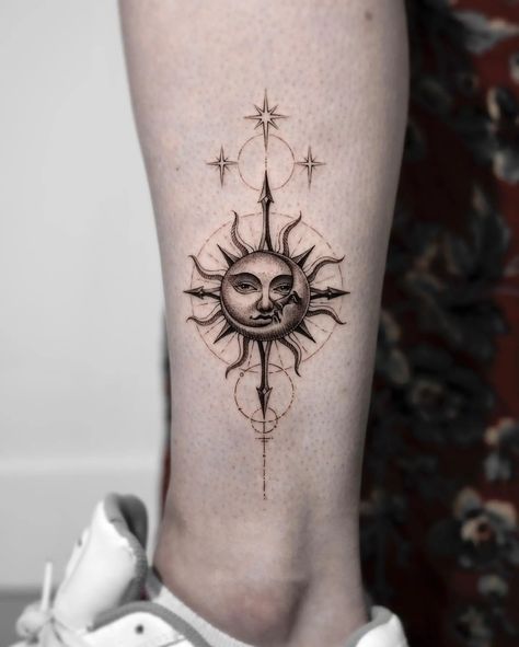 27 Stunning Sun and Moon Tattoo Ideas for Men & Women in 2023 Sun And Moon Tattoos, Eclipse Tattoo, Luna Tattoo, Kiss Tattoos, Moon Sun Tattoo, Celestial Tattoo, Sun Tattoo Designs, Sun And Moon Tattoo, Tattoo Shading