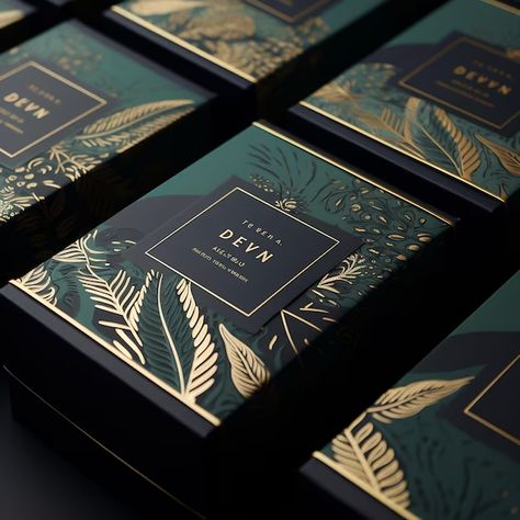 Foil Design Vectors, Photos and PSD files | Free Download Natal, Black And Gold Packaging Design, Box Package Design Ideas, Parfum Design Packaging, Foil Packaging Design, Chocolate Box Packaging Design, Luxury Candles Packaging, Gold Foil Packaging, Luxury Box Design