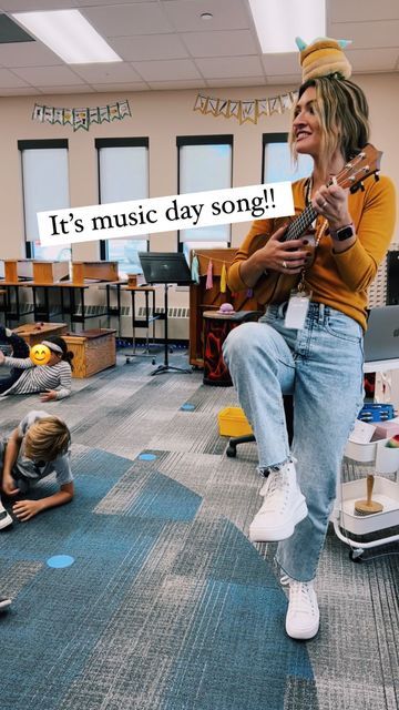 M O L L I E teaches M U S I C 🎶 on Instagram: "I’m not a regular teacher.. I’m a “dances with baby yoda on their head while singing and playing the ukulele” type of teacher 🤪 Love this job! ❤️🎶 I got this idea from housholdmusic on TikTok but the original song is by Jeff Kriske and Randy DeLelles! #musicteacher #musicclass #musiceducation #elemmusiced #elementarymusicteacher #musicteachersofinstagram #teacher #teachersofinstagram #music #teachergram #musiceducators" Music Teacher Aesthetic, Teacher Aesthetic, Elementary Music Teacher, Ukelele, Teaching Music, Music Teacher, Original Song, Music Education, Future Life