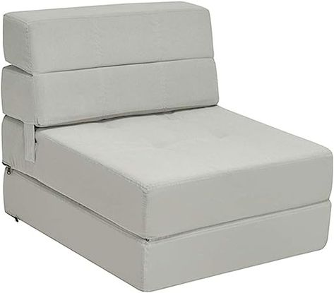 S AFSTAR Safstar Triple Fold Down Sofa Bed, Convertible Tri-Fold Floor Couch, Modern Upholstered Guest Sleeper Chair for Living Room Bedroom, Upholstered Guest Chaise Lounge (Gray) Couch Foam, Chair Flip, Modern Chaise Lounge, Modern Futon, Sleeper Couch, Floor Couch, Sofa Bed With Chaise, Sofa Bed Sleeper, Bedroom Couch