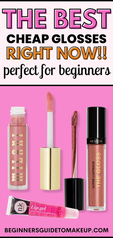 Lipglosses are AMAZING products that can instantly change the vibe of a makeup look! But, what are the best cheap lipglosses?! Today, you’re going to find out! Revlon Gloss, Cheap Lipgloss, Milani Lipgloss, Revlon Lip, Glossier Lipstick, Revlon Super Lustrous, Elf Cosmetics, Lip Shine, Colourpop Cosmetics