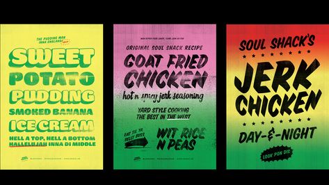 Visual Identity Design - Chef Tim Longden was eager to bring what he had learnt from authentic Jamaican cuisine over to the UK and introduce West Yorkshire to proper moreish yard food.  For this project the client wanted the brand identity to embrace and celebrate Jamaican culture, paying homage to fresh island ingredients, traditional cooking methods, and cultural design touch points. To understand the core values we spent time with the client learning about these individual elements. Street Food Branding, Food Branding Design, Chef Tim, Jamaican Restaurant, Jamaican Cuisine, Jamaican Culture, Exterior Signage, Jerk Seasoning, Menu Boards