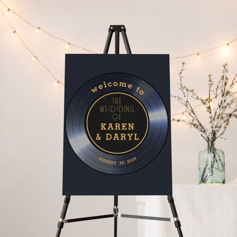 Black Wedding Welcome Sign, Entry Signs, Simple Retro, Welcome Sign Template, Wedding Welcome Sign, Wedding Reception Ideas, Start Now, 70th Birthday, Wedding Idea