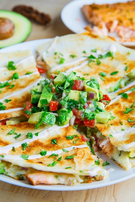 Salmon Quesadilla, Chipotle Lime Salmon, Salmon And Avocado, Lime Salmon, Salmon Avocado, Nice Recipes, Salmon And Rice, Quesadilla Recipes, Avocado Salsa