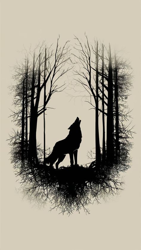 Wolf And Moon Tattoo, Werewolf Tattoo, Meaningful Tattoos For Men, Shadow Wolf, Animal Tattoo Ideas, Cool Wrist Tattoos, Wolf Silhouette, Drawing Superheroes, Clock Tattoo Design