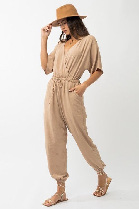 Jumpsuit and sweater outfit