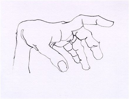 Contour Drawing of hand by C R Carter, via Flickr Contour Line Drawing, Chris Carter, Drawing Hands, Contour Line, Pencil Painting, Contour Drawing, Digital Painting Tutorials, Animal Heads, Illustration Character Design