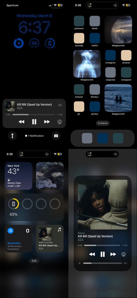 Navy Blue Ios 16 Wallpaper, Mens Homescreen Ideas, Iphone Home Screen Wallpaper Dark Phone Backgrounds Black, Iphone Customization Ideas Dark, Phone Layout Ideas Dark Blue, Black Phone Screen Aesthetic, Dark Blue Ios 16 Wallpaper, Home Screen Ideas Dark Aesthetic, Home Screen Asethic